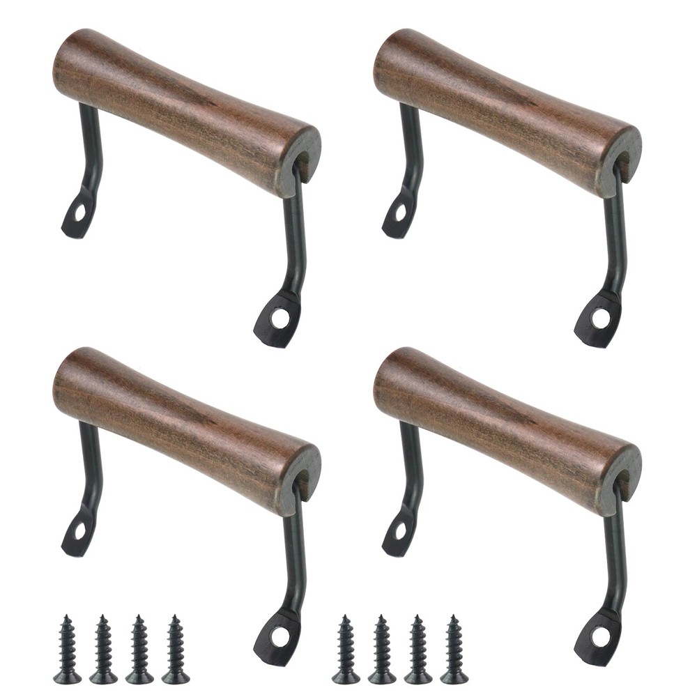 Crapyt 4 PCS Handles for Trays Serving Tray Handles Box Pull Handle Sturdy Se...