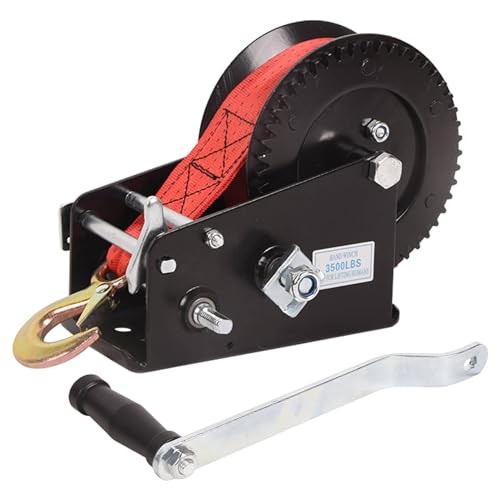 3500lbs Capacity Boat Trailer Winch Heavy Duty 3500lbs with polyester strap
