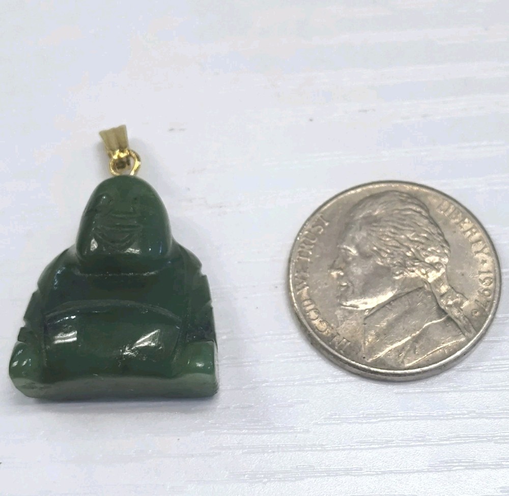 Jade Happy BUDDHA Pendant Vintage