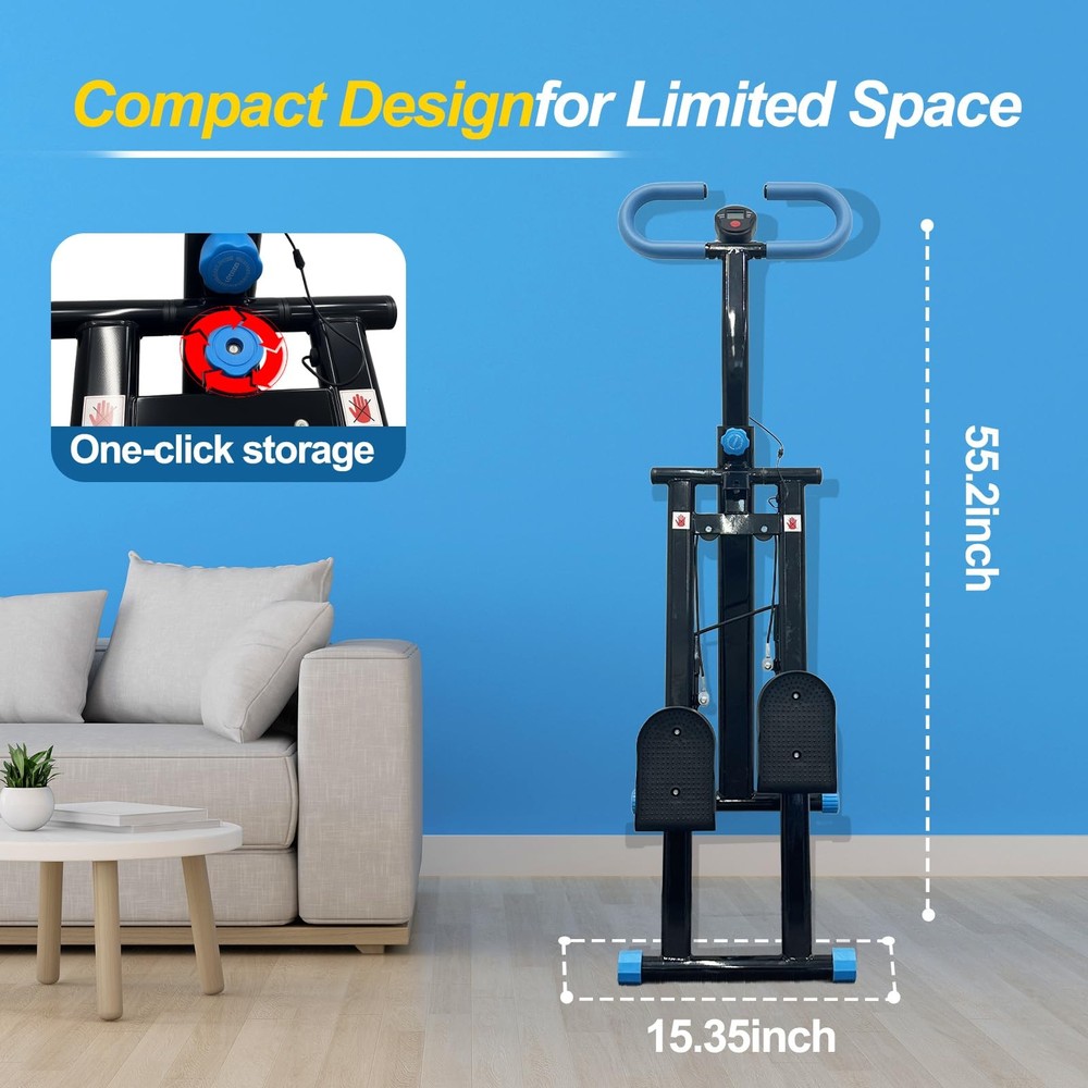 Stair Stepper for Home Vertical Climber, Foldable Full Body Exercise Aerobic ...