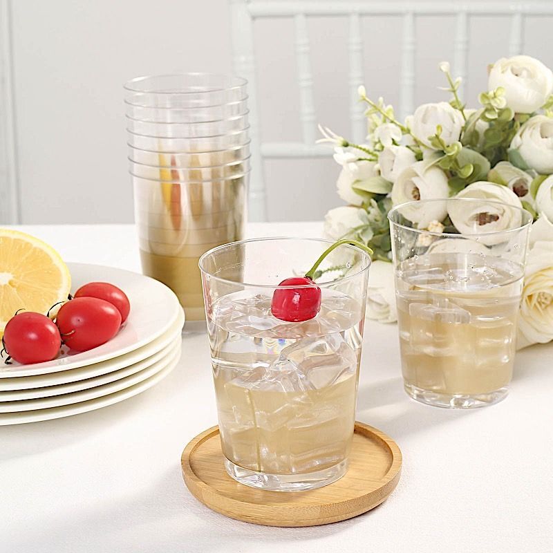 10 oz Disposable CLEAR PLASTIC CUPS Party TABLEWARE SALE