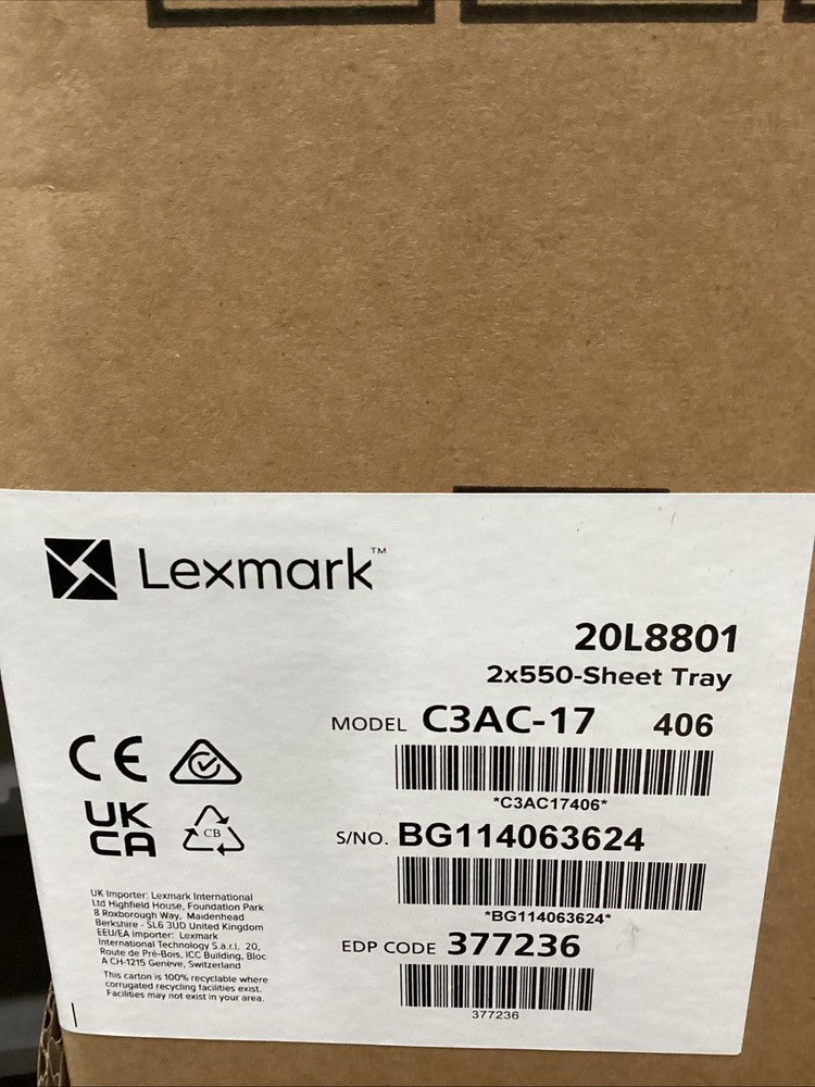 Lexmark 20L8801 2 x 550-Sheet Tray