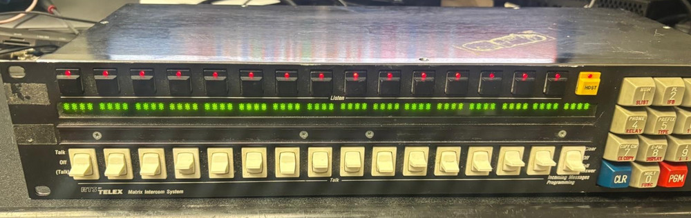 RTS by Telex Matrix Intercom System KP96-7 Intercom Control Panel