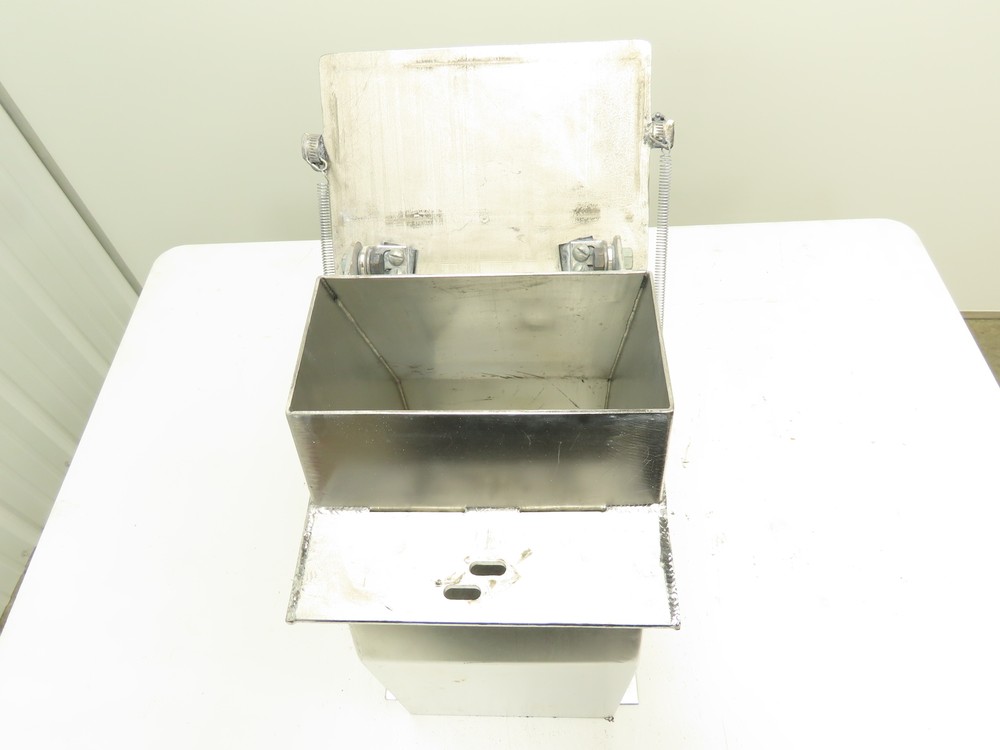 Stainless Gravity Feeder Dry Bulk Material Hopper Bin Manual Dump Chute 8x10x18"