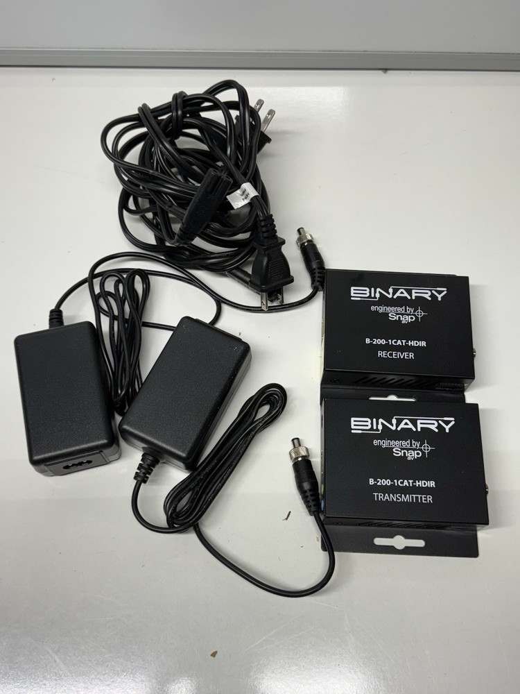 Binary SNAP B-200-1Cat-HDIR HDMI Balun Receiver & Transmitter + 2 Power Supplies