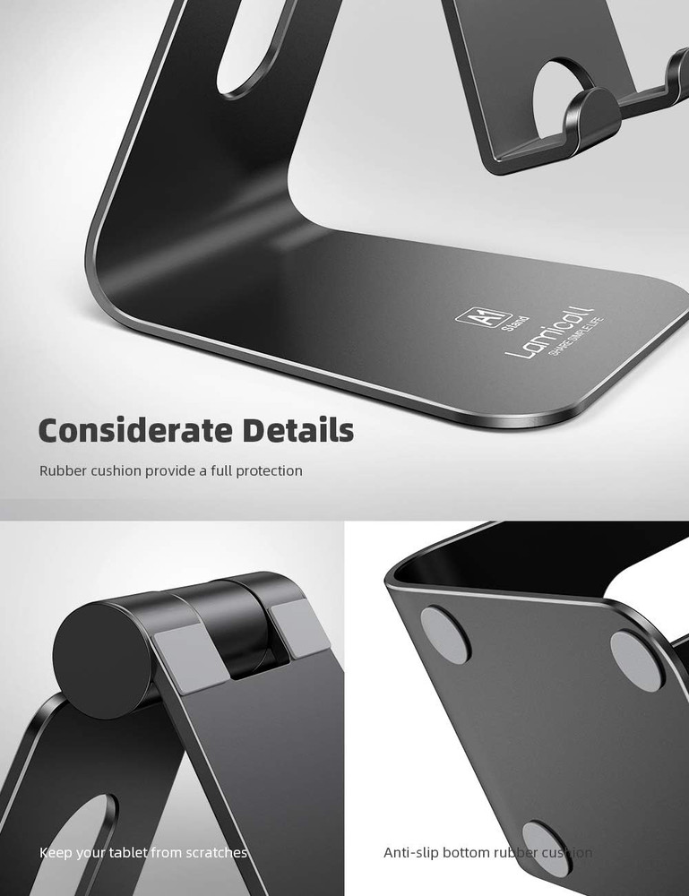 Tablet Stand, Tablet Holder for Desk - Multi-Angle Adjustable Tablet Desktop Doc
