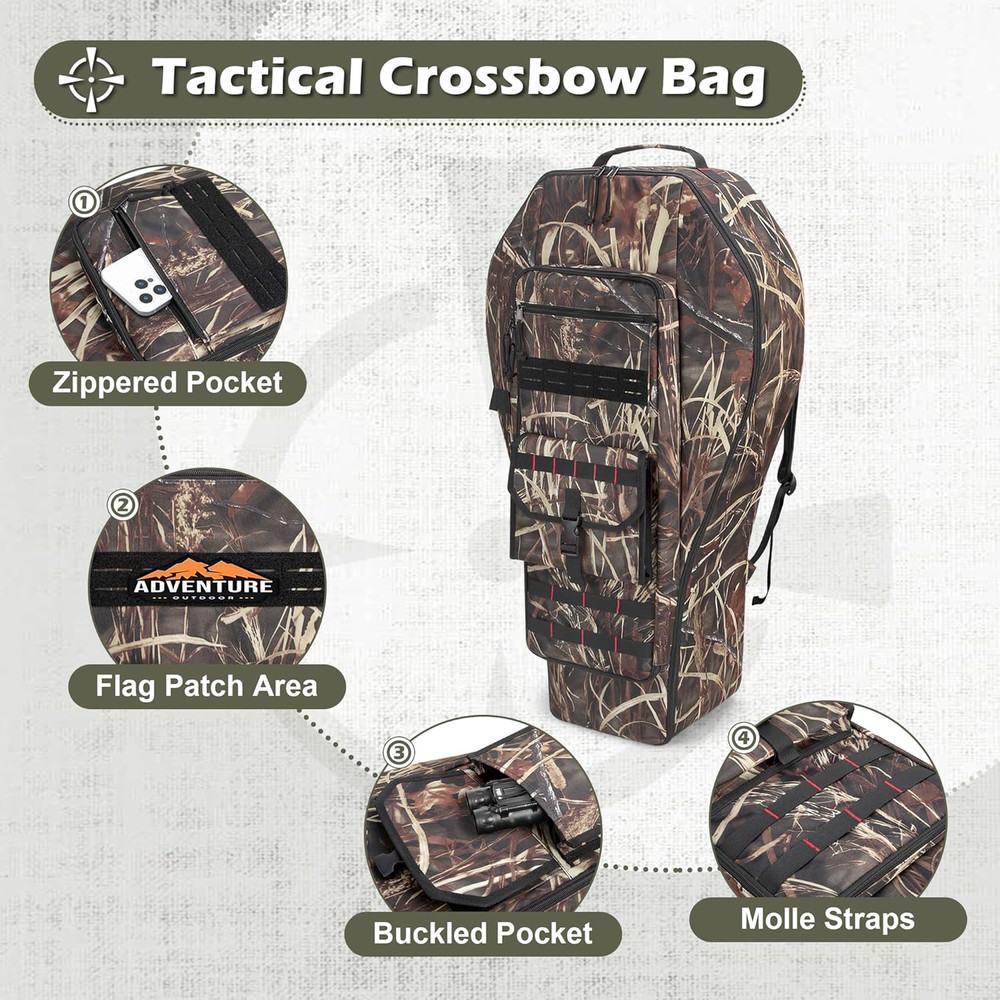 Soft Compound Bow Case, Padded Crossbow Case with Arrow Pocket and Backpack Stra
