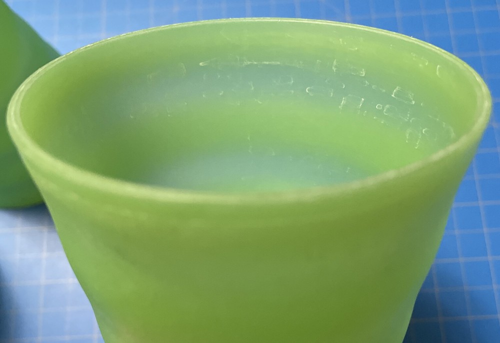 Tupperware Impressions 11oz Green 3 Cups