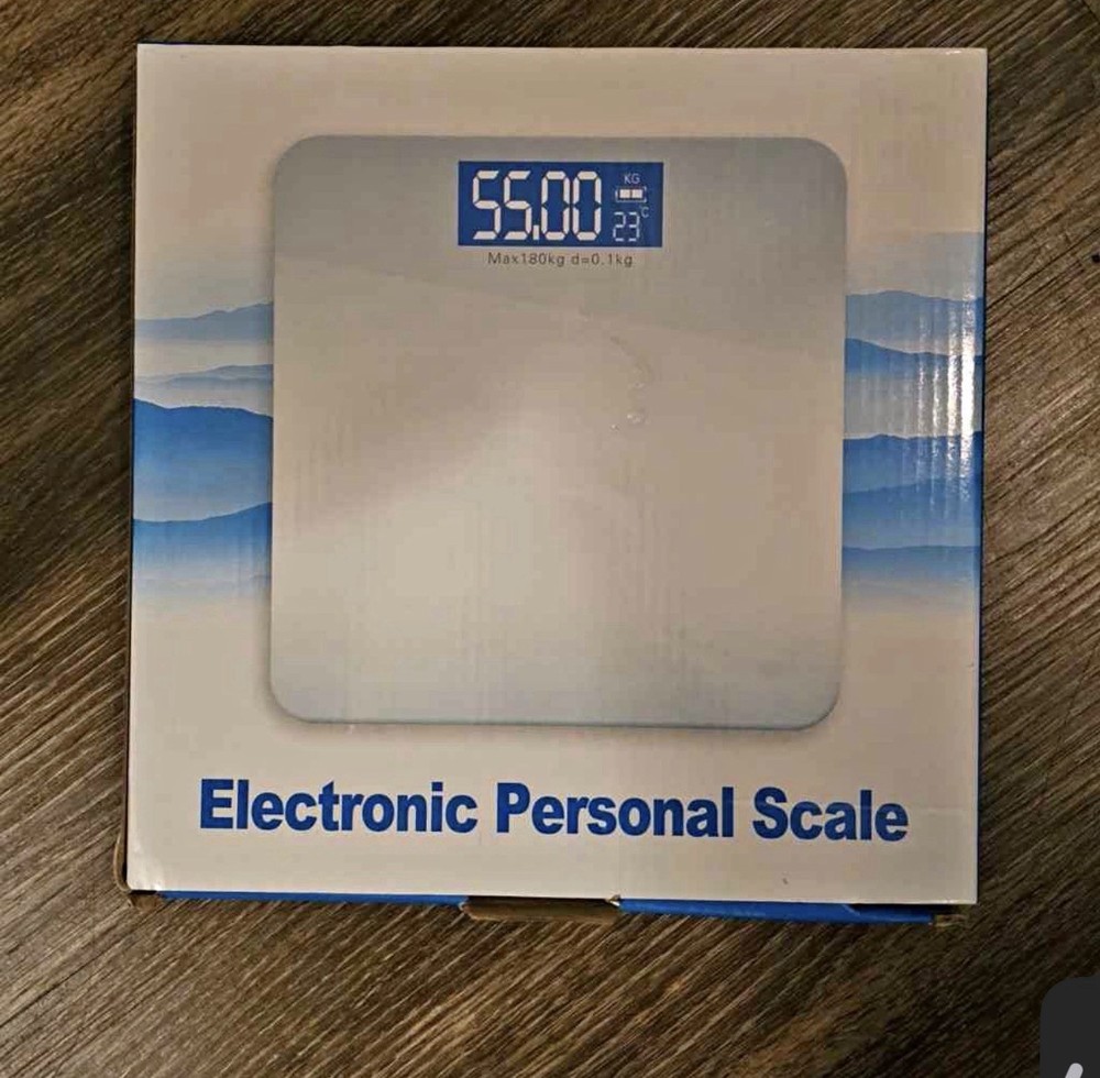 Digital Personal Scale Max 180kg White Bathroom Electronic Display