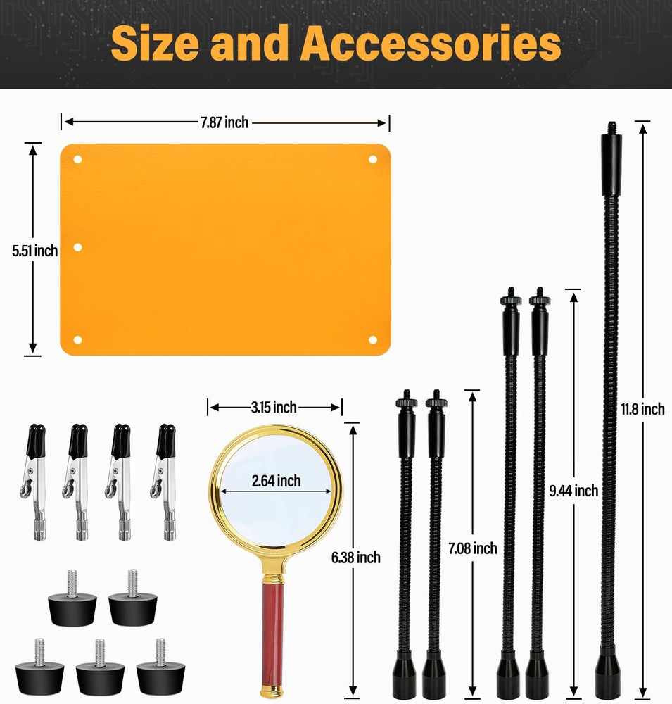 Helping Hands Soldering, Third Hand Soldering Tool PCB Holder Four Arms...
