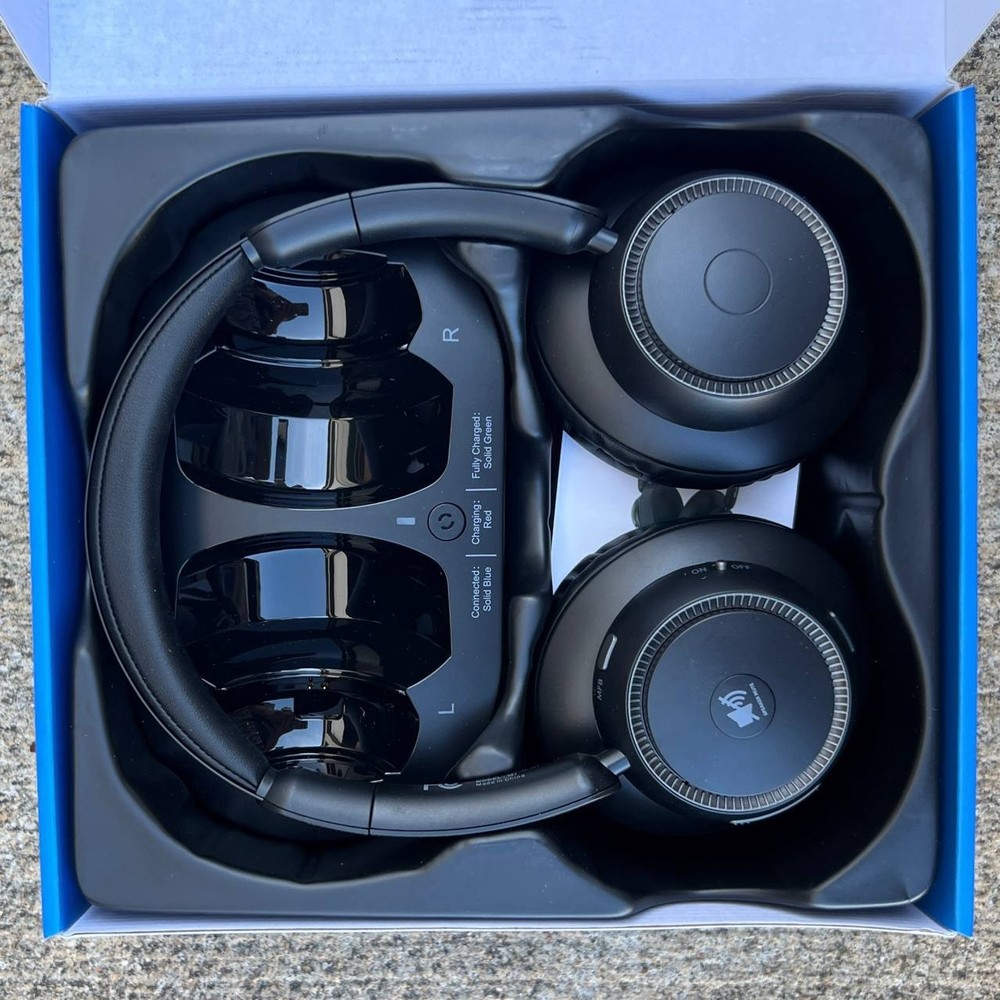 Mutbam M1 Bluetooth Wireless Headphones with Transmitter Charging Base