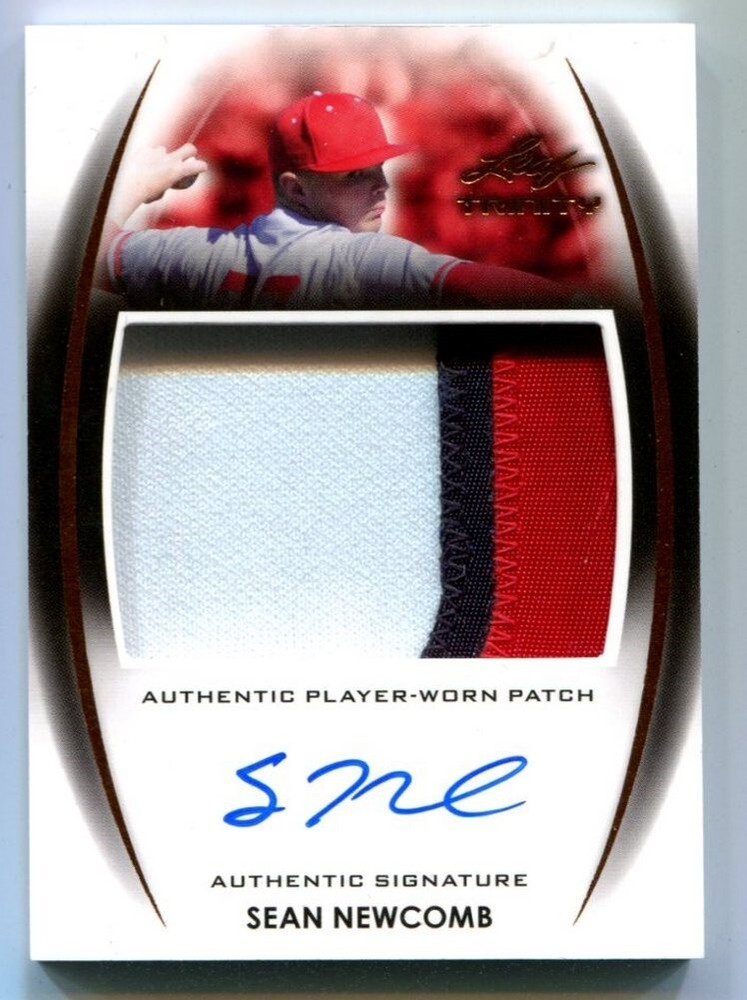 Sean Newcomb 2014 Leaf Trinity Auto 3 Color Patch 47399