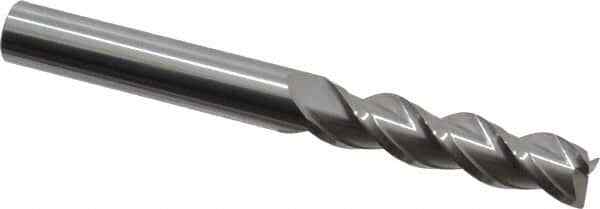 Accupro 3/8" Diam 3 Flute Single End Solid Carbide 0.015" Corner Radius End M...