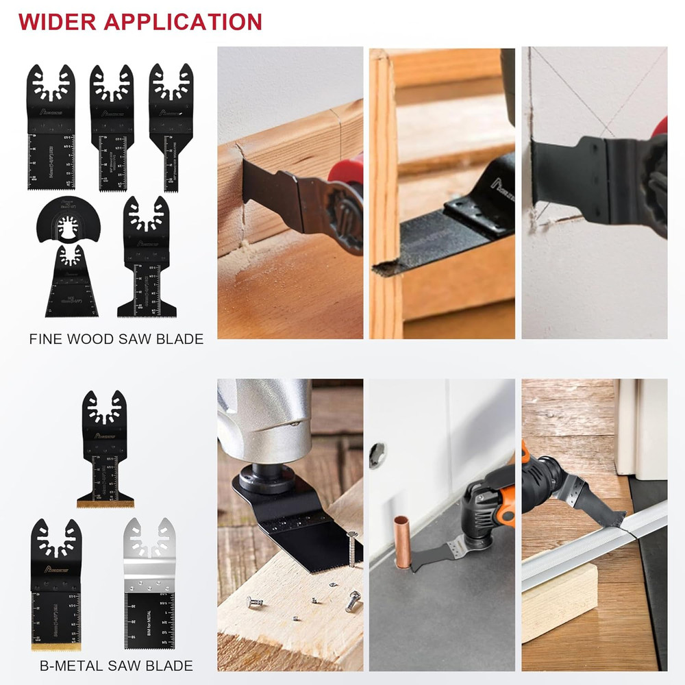36 PCS Oscillating Saw Blades,Multitool Blades,Quick Release Multi Tool Blades f