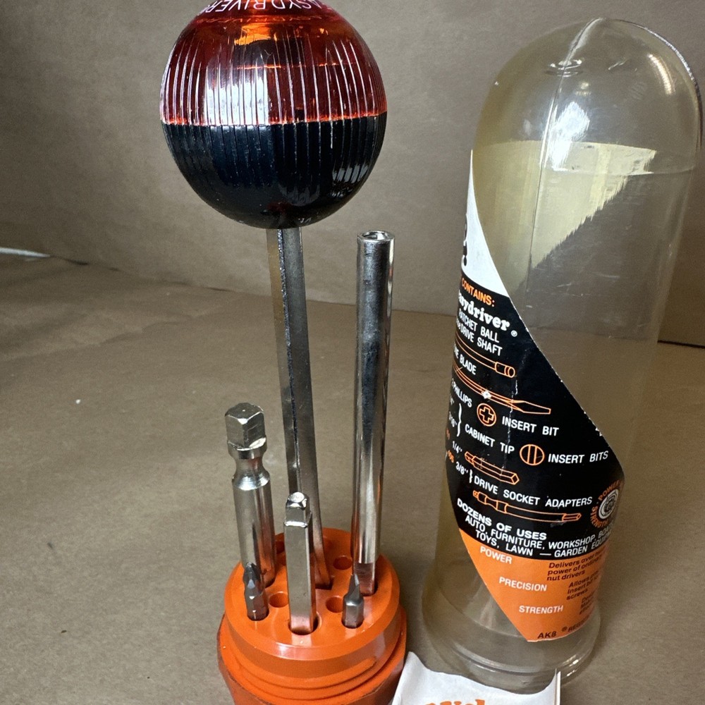 Vtg Creative Tools Inc. Easydriver Ratchet Ball Screwdriver, Bit, & Extensions