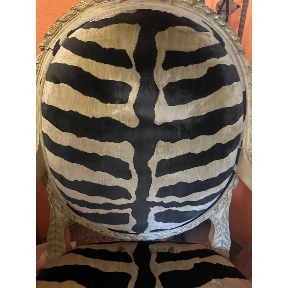 Antique zebra chair