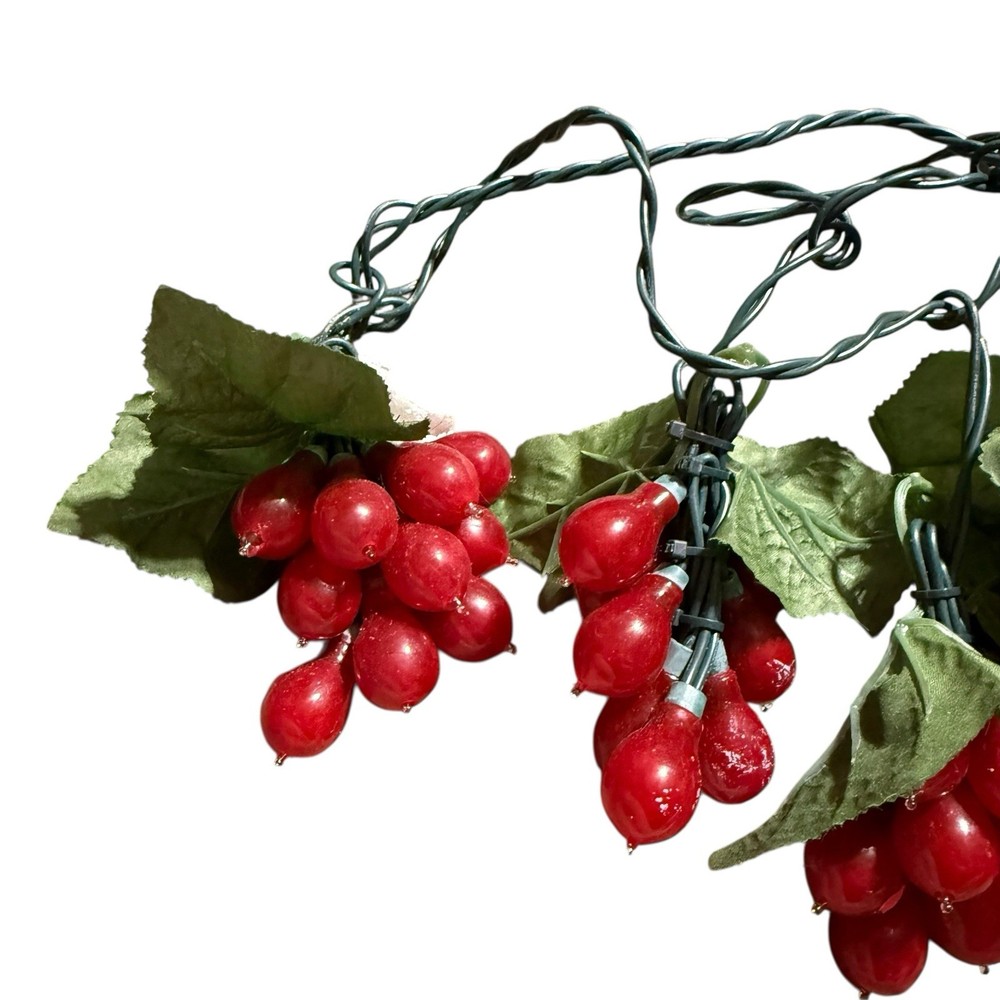 Grape Cluster String Lights Red