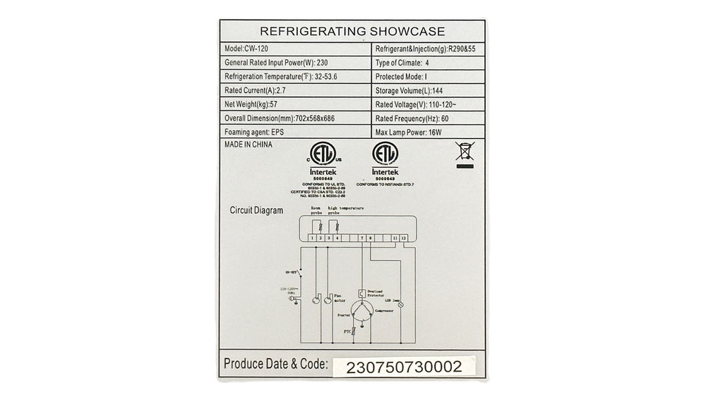 23" Refrigerated Countertop Bakery Display Case