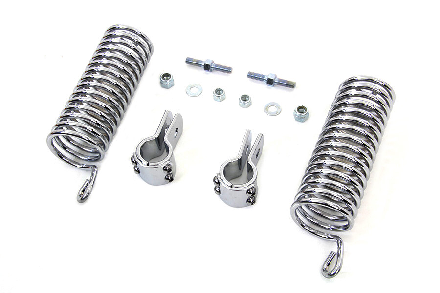 Chrome 7 inch Seat Spring Kit fits Harley Davidson