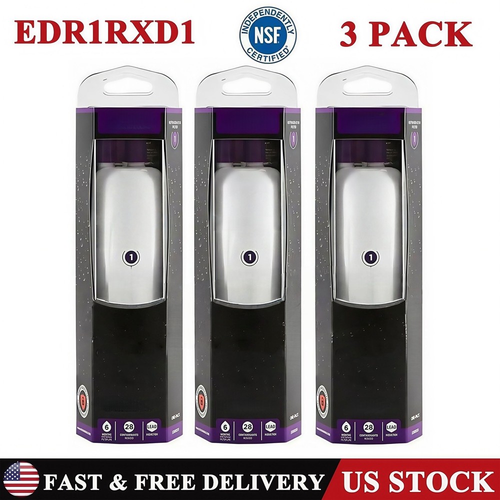 3PACK ΕDR1RXD1 Refrigerator Water Filter 1 Replacement White New Sealed US SHIP