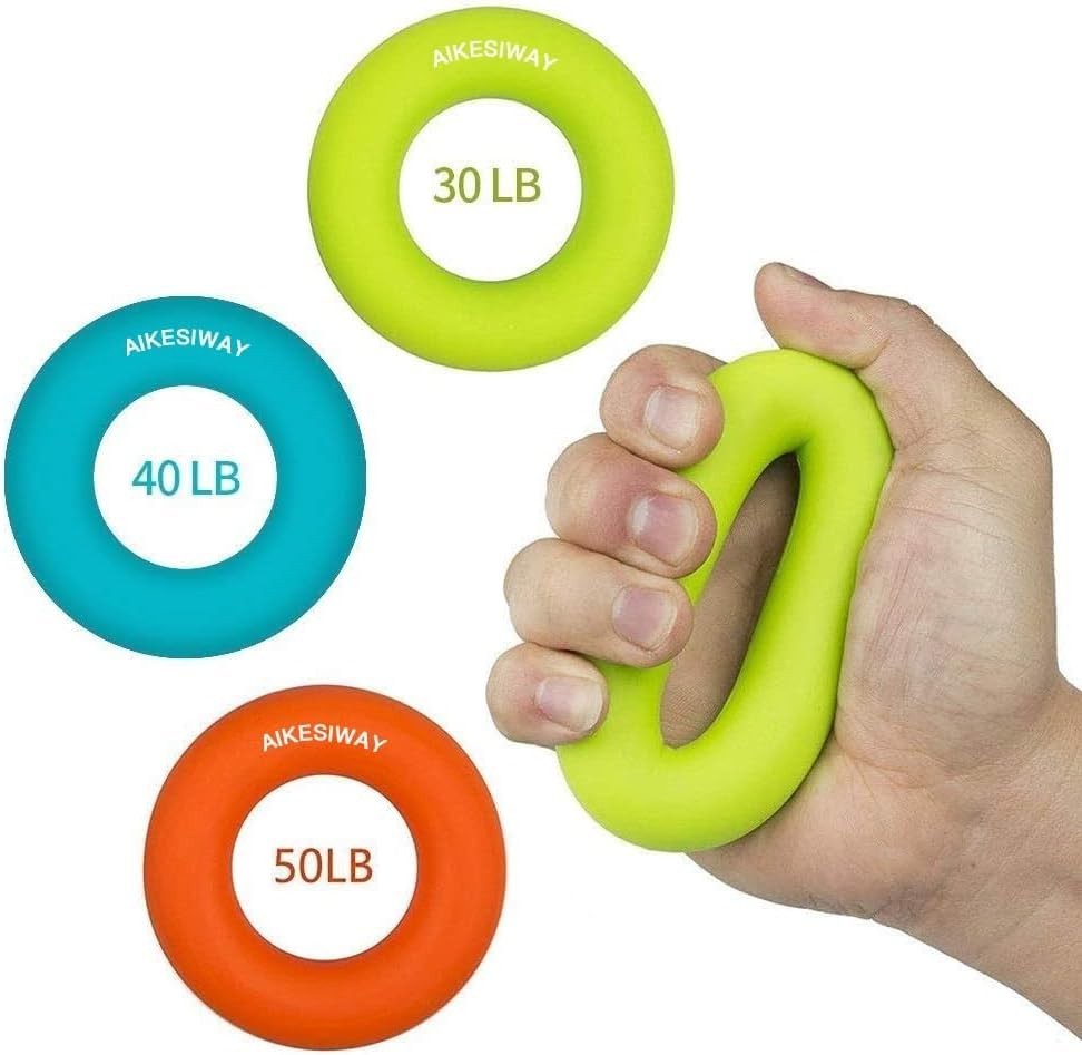 Silicone Grip Strength Trainer - Stress Relief & Forearm Exercise Rings