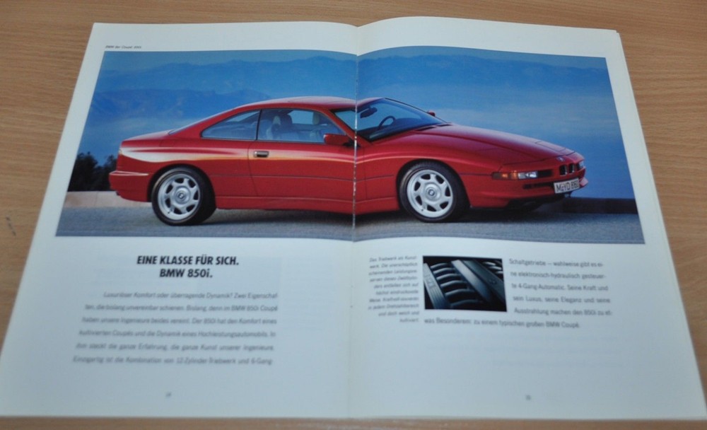 1992 BMW Programm Model Range Brochure Prospekt German Edition