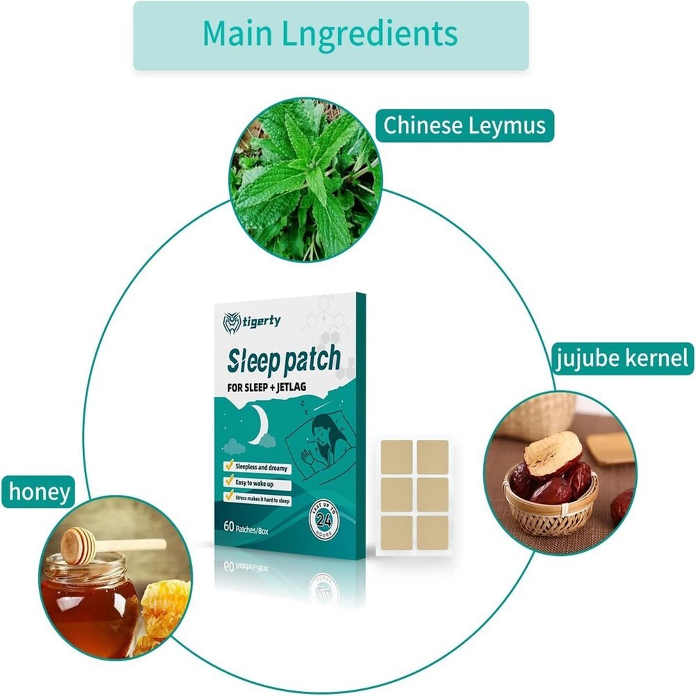 Jujuba Kernel Deep Sleep Patch Relieve Headache Natural Sleeping Aid Plaster