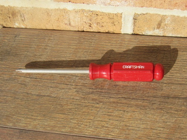 CRAFTSMAN 41053 J WF RED HANDLE #2 PHILLIPS STD HANDLE SCREWDRIVER NICE USED