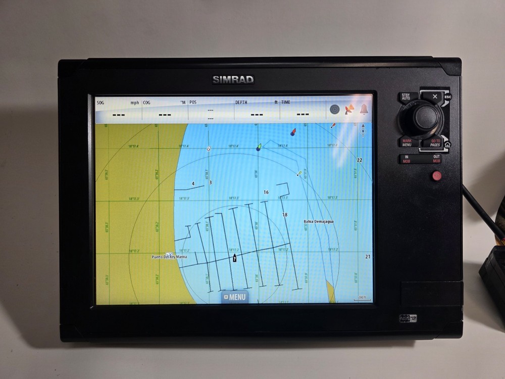 DUAL Simrad NSE 12 GPS Chartplotter Multifunction Display - Tested