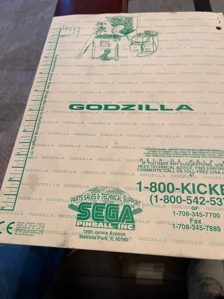 Godzilla pinball manual
