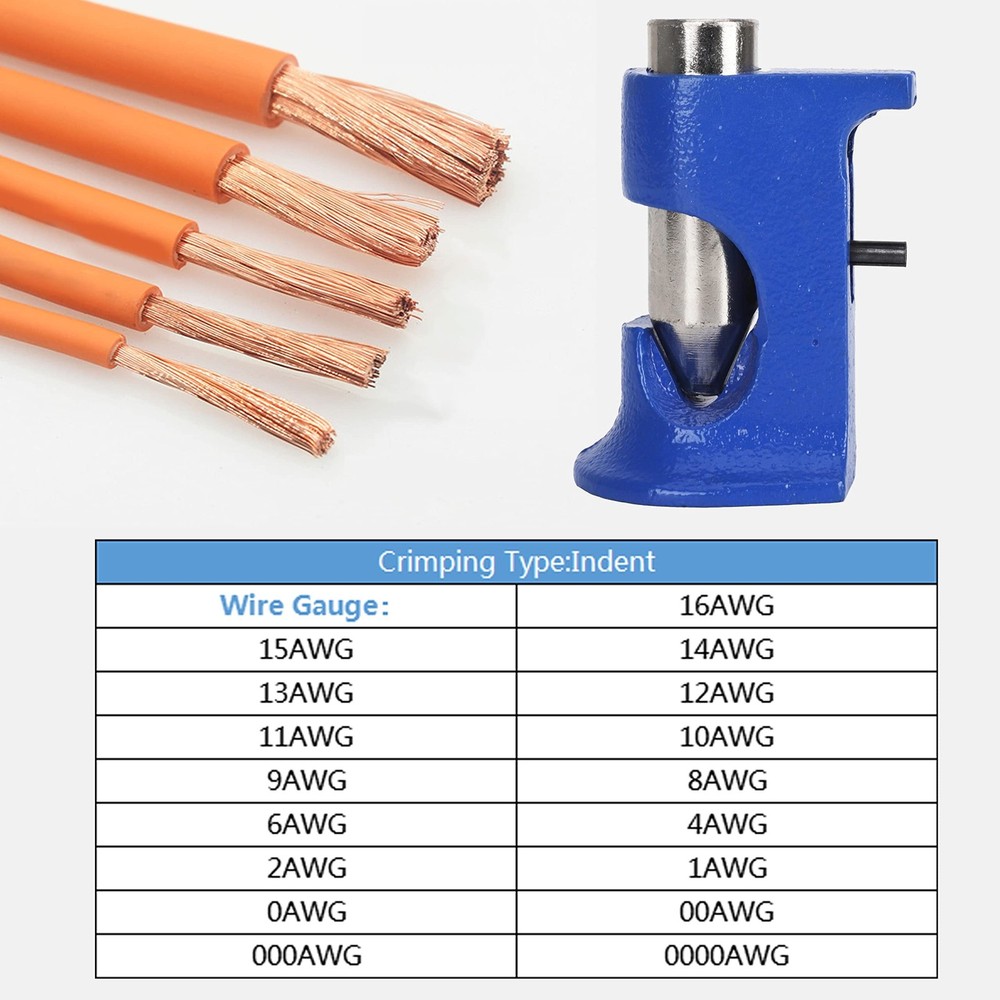 Hammer Lug Crimper Tool, Solid Hammer Crimper for Battery and Welding Cables ...