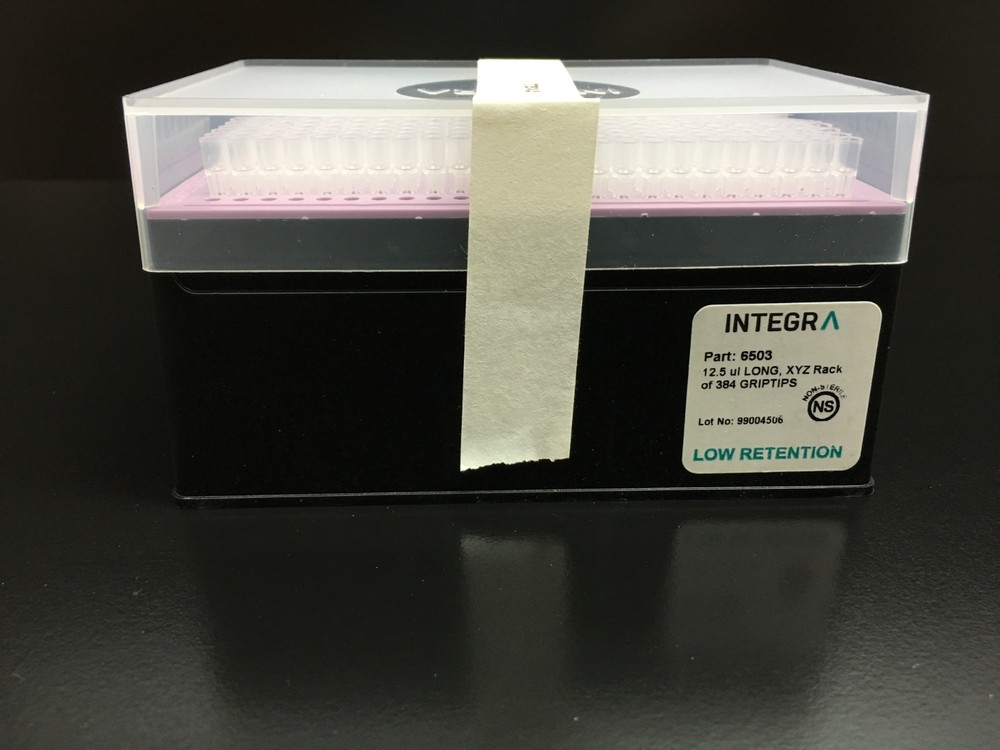 INTEGRA REF 6503 GRIPTIPS 12.5µL LONG XYZ Racks Of 384 Tips
