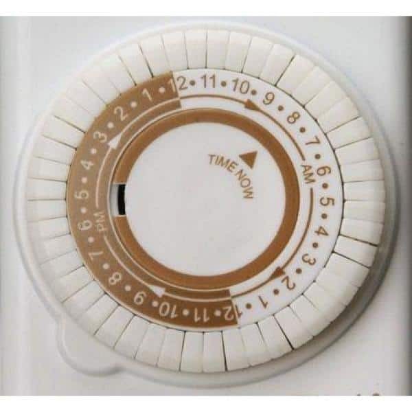 20-Amp 24-Hour In-Wall Programmable Mechanical Timer, White