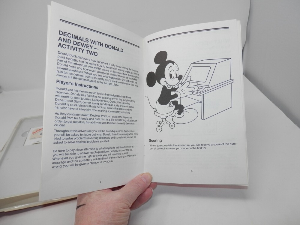 Radio Shack TRS-80 Color Computer Math Adventures w/ Mickey Mouse Software 1983