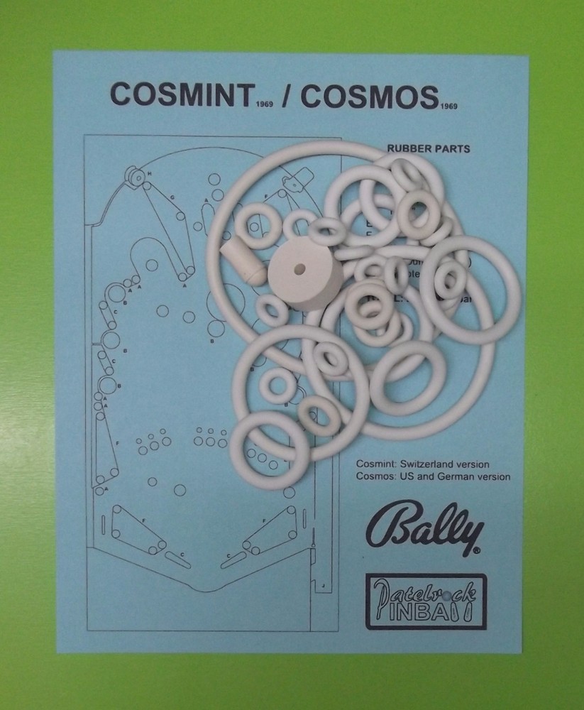 1969 Bally Cosmint / Cosmos pinball rubber ring kit