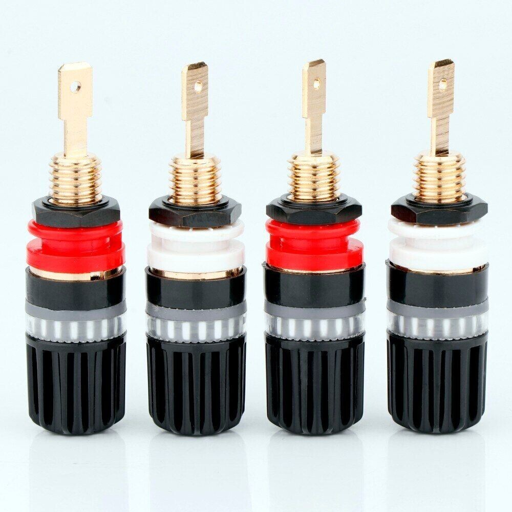 4Pcs Binding Post Audiophile Amplifier Speaker Terminal Connector Plug