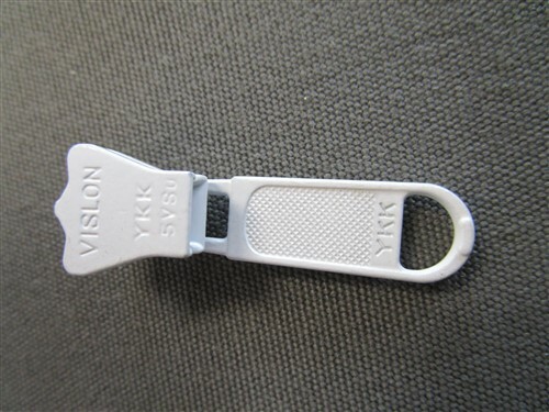 YKK VISILON 5 VS ZIPPER SLIDER / PULL WHITE SET OF (200)