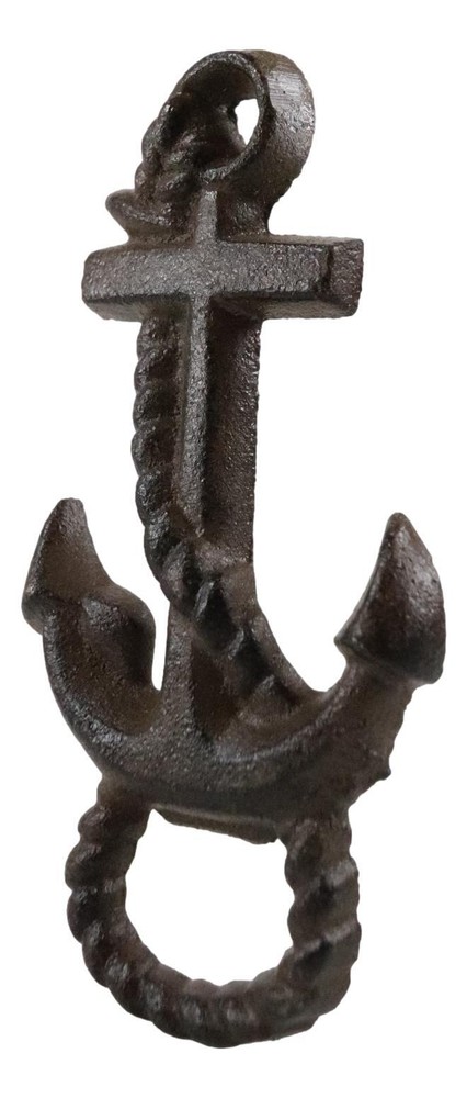 Set Of 2 Rustic Solid Cast Iron Nautical Ship Anchor Hand Beer Bottle Openers
