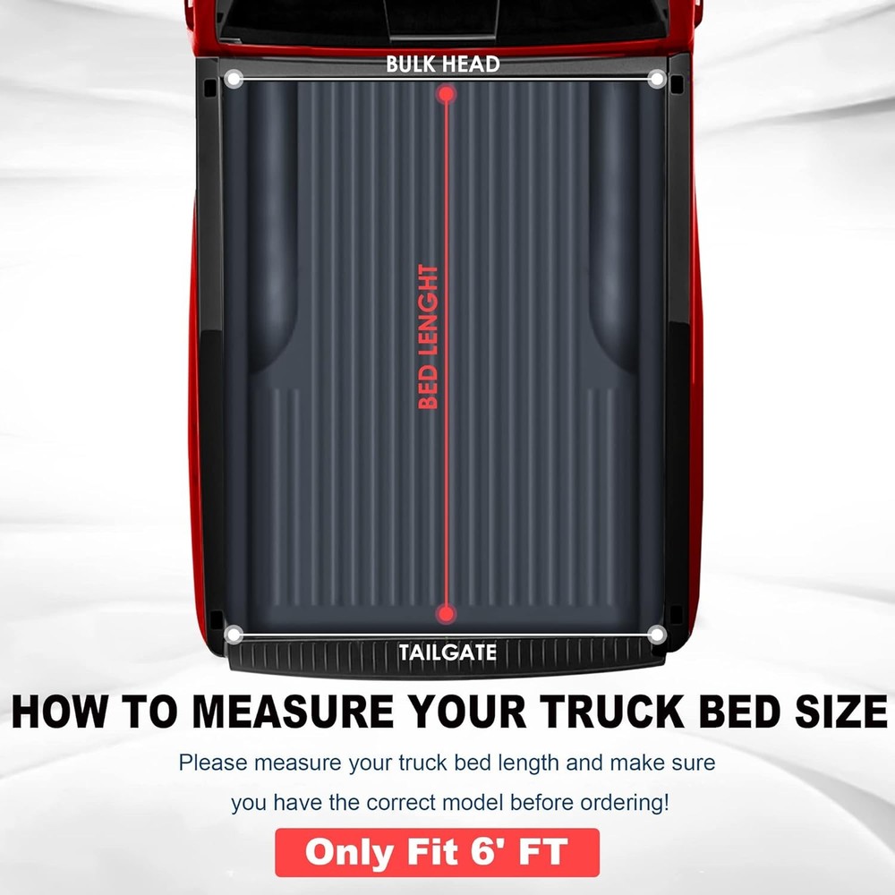 MOSTPLUS 6FT Tri Fold Soft Tonneau Cover Nissan Frontier