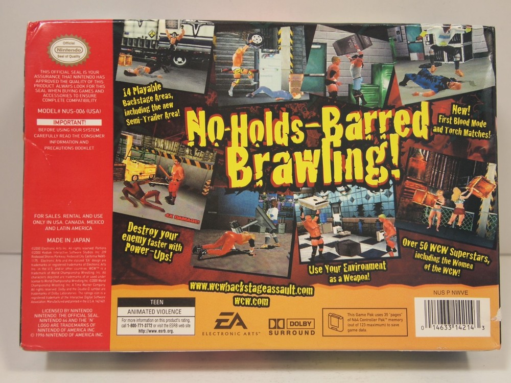 WCW Backstage Assault (Nintendo 64 | N64) Authentic BOX ONLY