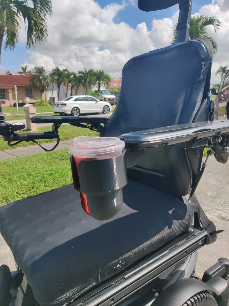 Cup Holder Designed for Permobil Power Wheelchairs