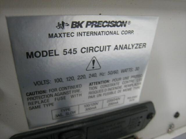 BK precision 545 Circuit Analyzer