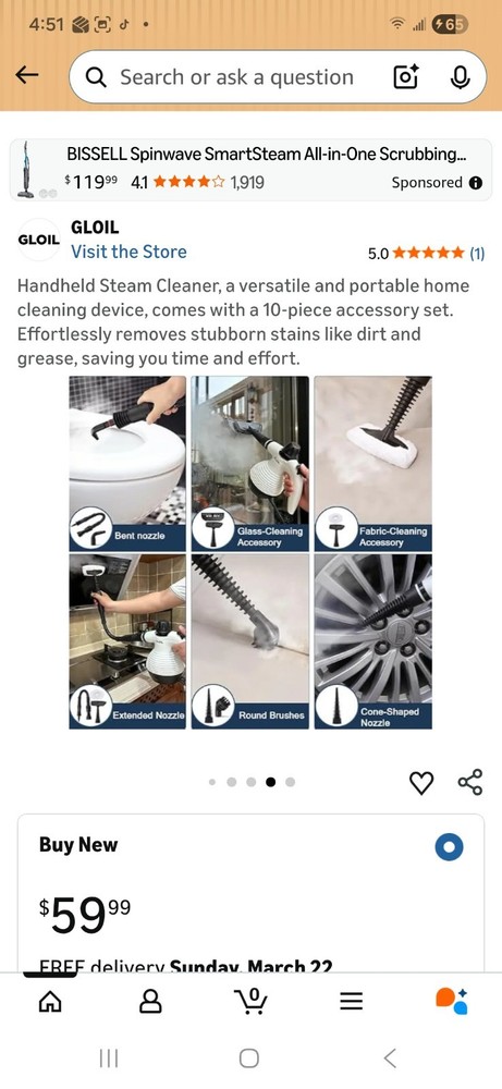 Gloil Handheld Steam Cleaner
