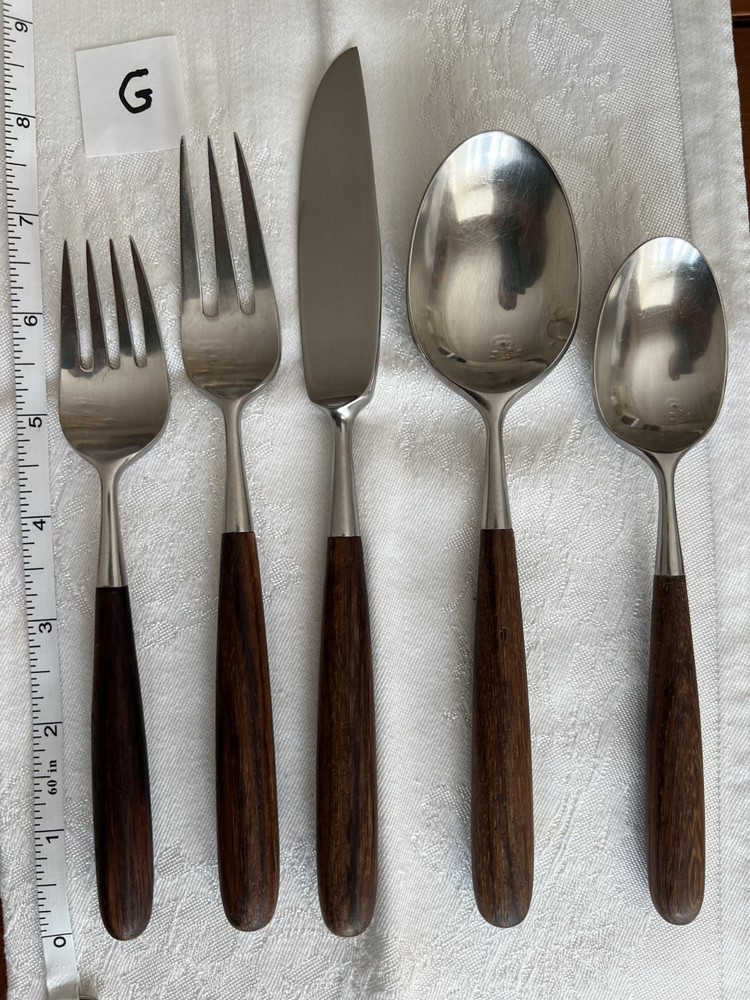 Vintage Lauffer Towle Palisander Norway MCM Flatware 5 PC Dinner Setting