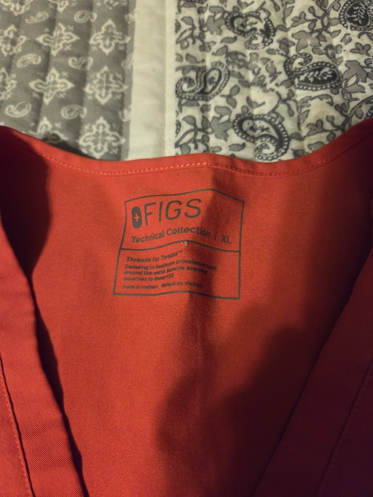 Womens Orange FIG scrub set xlarge