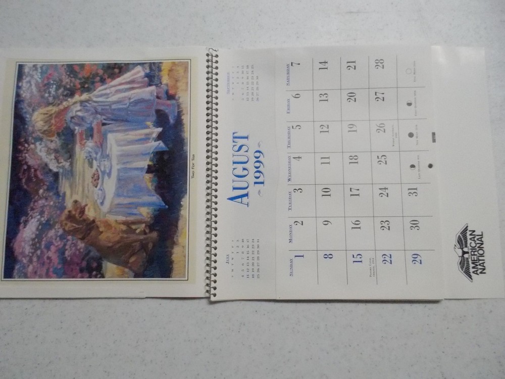 4 Vintage 1999 Calendars