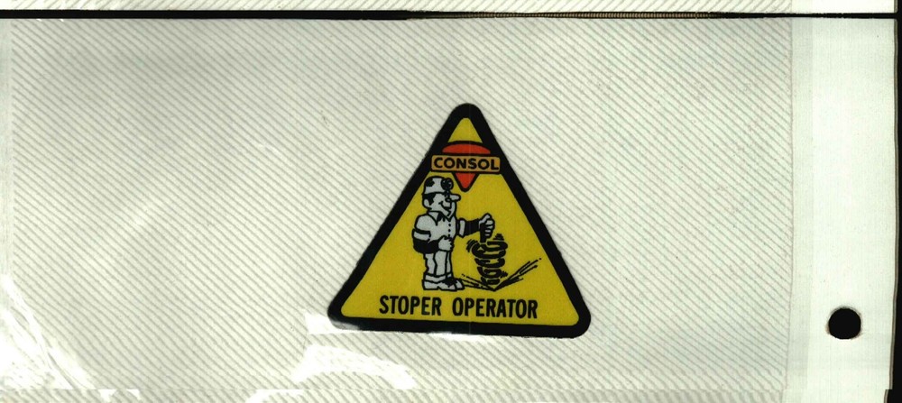 CONSOL STOPER OPERATOR JOB CLASS. COAL CO. COAL MINING STICKER # 70