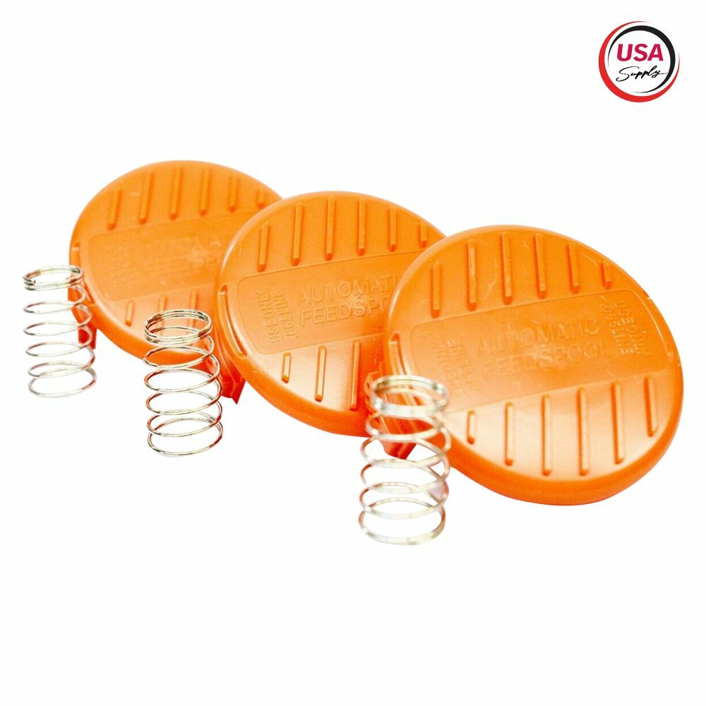 Black & Decker replacement 12 PACK -Trimmer Spools & Caps/Springs .065 AF-100
