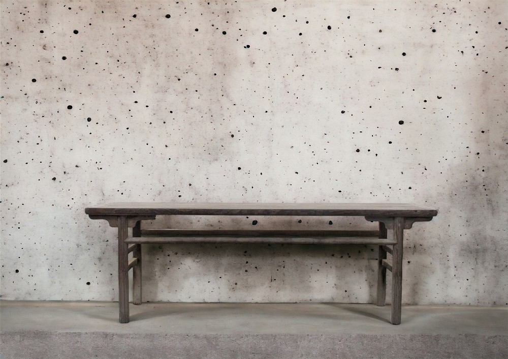 Simple and Rustic Elm Console Table