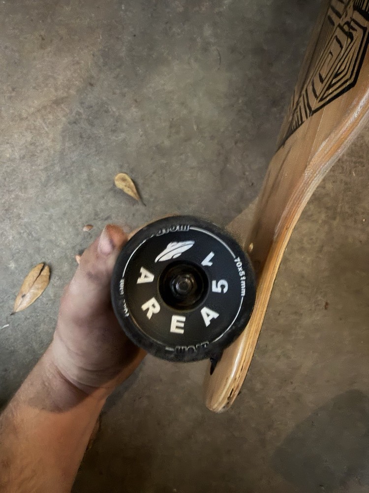 Atom Longboard Complete Area 51 Wheels Geometric Deck Design